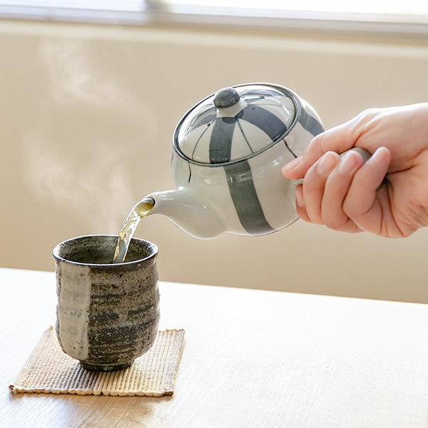 急須 400ml 染十草 茶こし付き ポット ティーポット 陶器 （ 食洗機