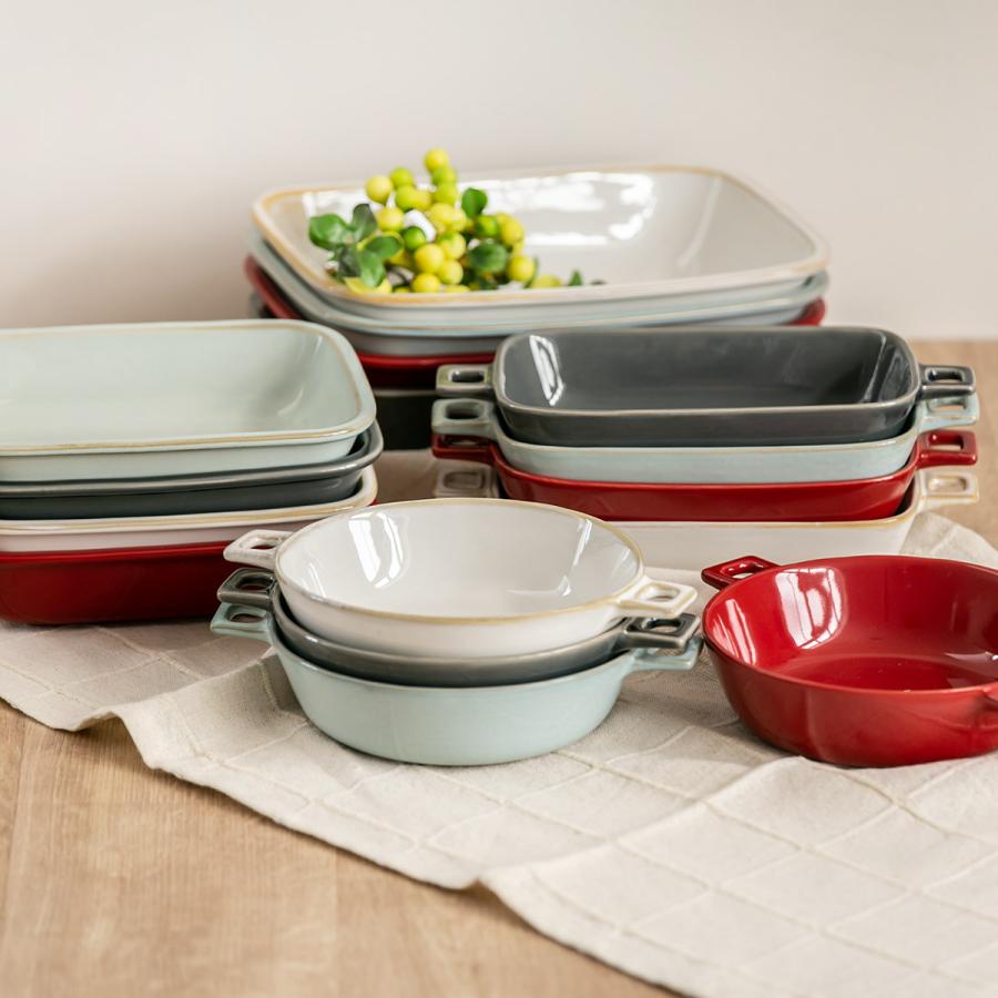 グラタン皿 19cm レクタングル HINATA 皿 食器 洋食器 耐熱 陶器 同色4