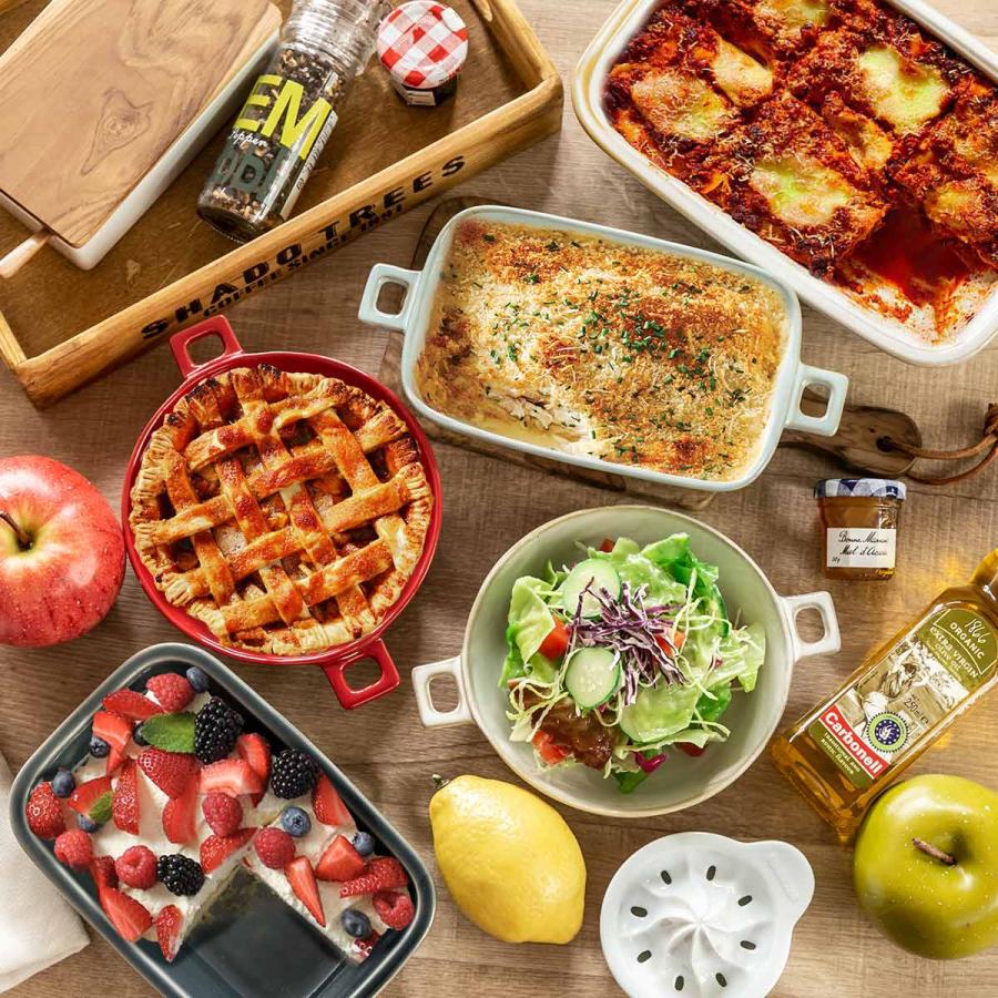 グラタン皿 19cm レクタングル HINATA 皿 食器 洋食器 耐熱 陶器 同色4