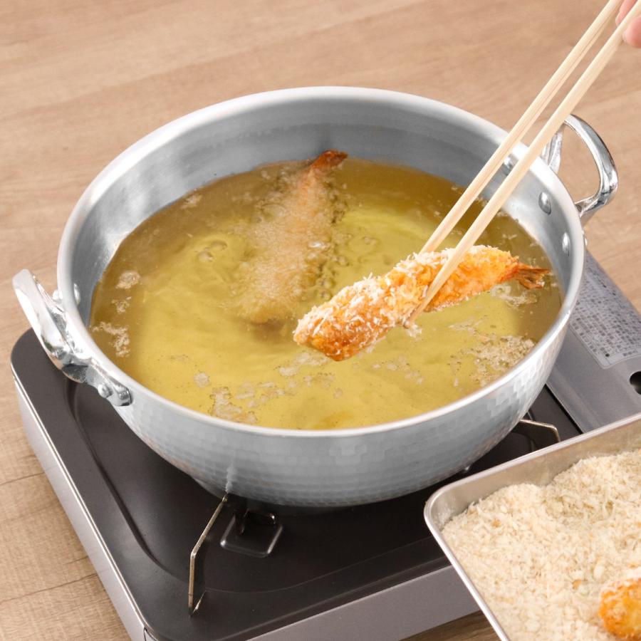 打出揚げ鍋 30cm ガス火専用 中尾アルミ 日本製 6.1L 天ぷら鍋 （ ガス