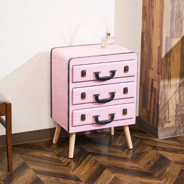 アンファンス 収納ケース チェスト 幅44.5×奥行30×高さ62cm トランク型