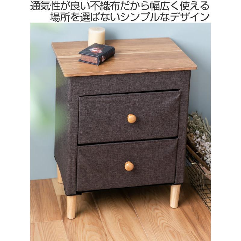 アンファンス 収納ケース ファブリックチェスト 幅48×奥行32×高さ62cm