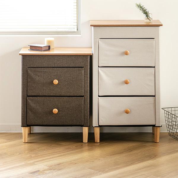 アンファンス 収納ケース ファブリックチェスト 幅48×奥行32×高さ62cm