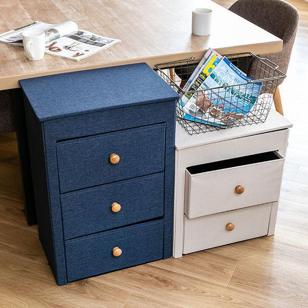 アンファンス 収納ケース ファブリックチェスト 幅48×奥行32×高さ82cm