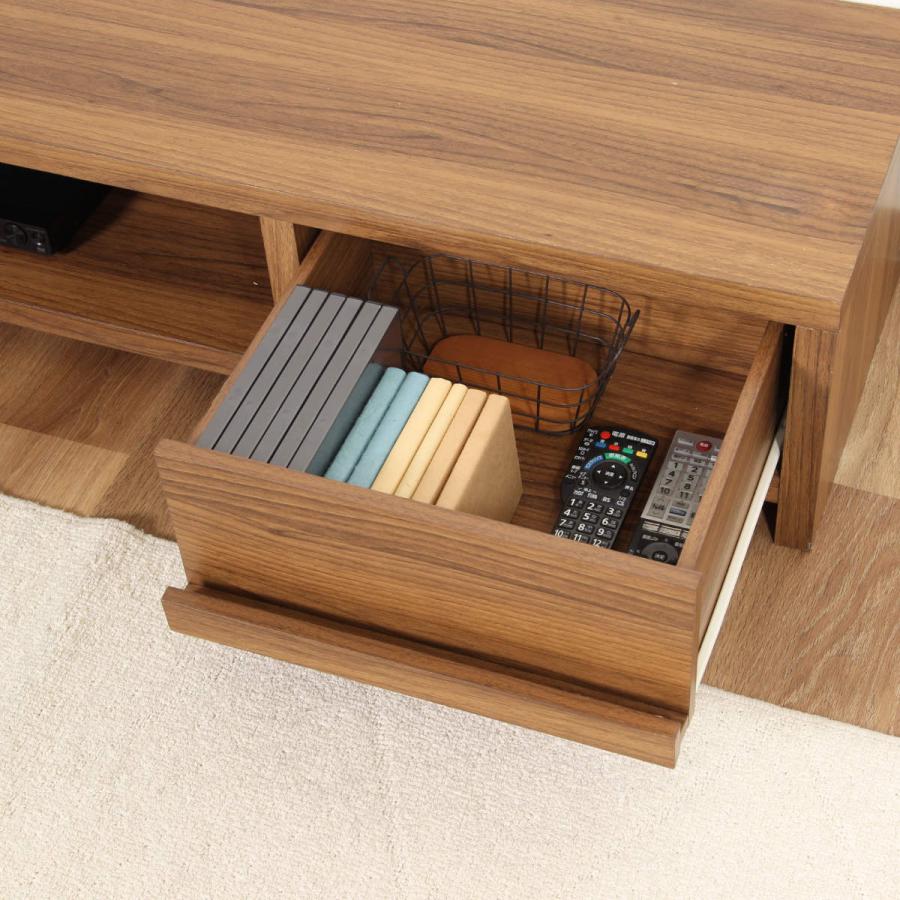 不二貿易 テレビ台 幅120cm ローボード 木目調 シンプルデザイン