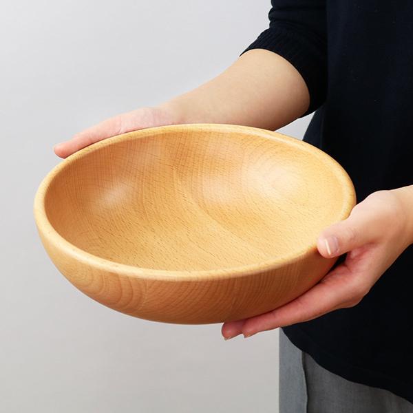 ボウル 23cm L サラダボウル 木製 皿 食器 洋食器 天然木 ビーチ （ 大