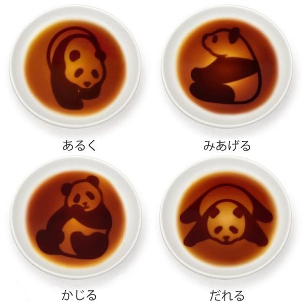 醤油皿 9cm パンダ 皿 食器 和食器 磁器 （ 電子レンジ対応 食洗