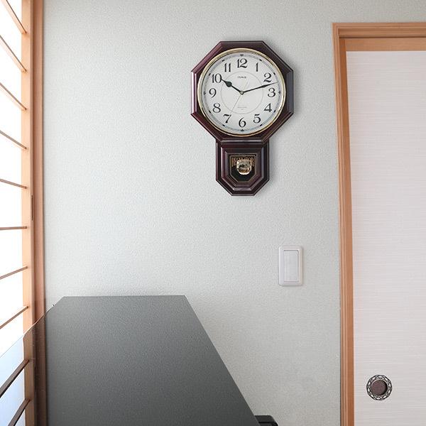 掛け時計 振り子時計 西洋館 メロディ機能付き （ 壁掛け時計 アナログ