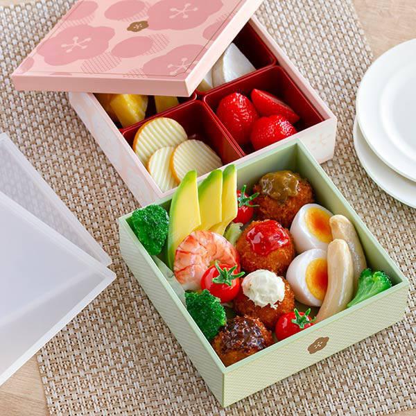おかず箱　弁当箱　重箱　盛り皿 ５個セット 重箱 弁当箱 2段 5寸 Umeka 梅 1200ml ランチボックス （ お弁当箱