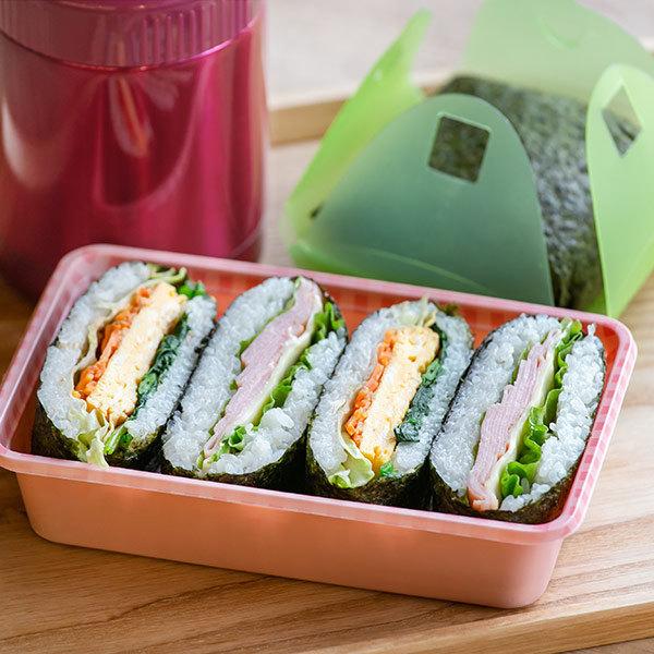 実物 おにぎり型 ケース 弁当箱 おにぎらパ おにぎらず 2個入 おにぎりケース おにぎり用ケース おむすび型 おにぎり おむすび 折りたたみ 日本製 Wantannas Go Id