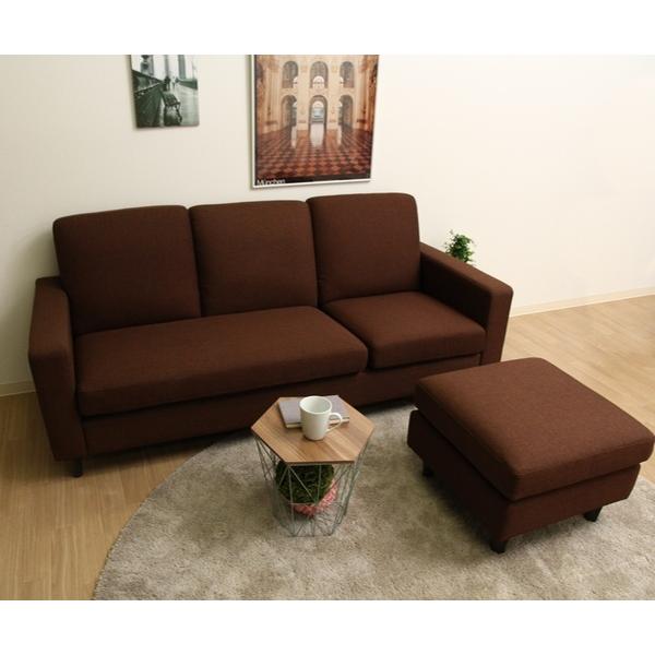 ソファー 3人掛け 簡単組立 186cm 不二貿易（Fuji Boeki） ソファ 幅186cm カウチソファ 三人掛け