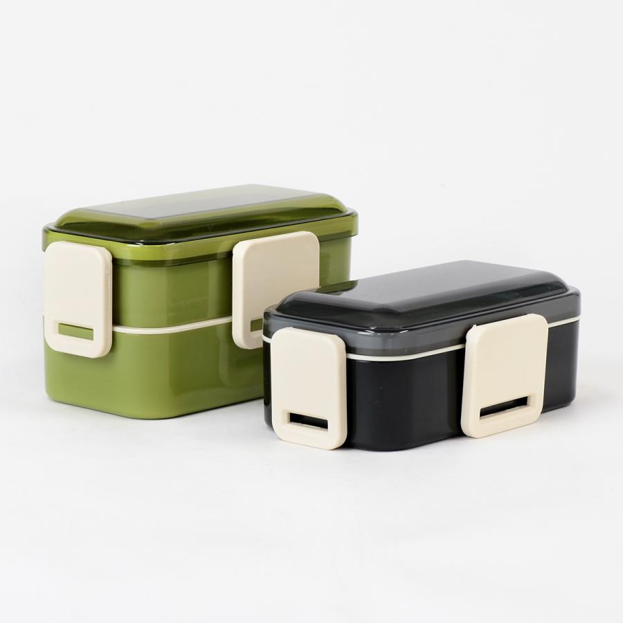 スケーター お弁当箱 2段 抗菌 600ml ふわっと レトロフレンチ （ 弁当