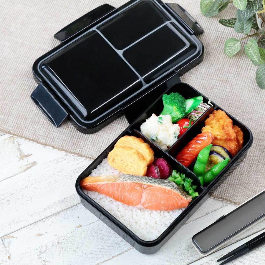 スケーター お弁当箱 1段 抗菌 850ml パッキン一体型 4点ロック レトロ