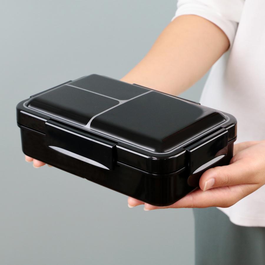 スケーター お弁当箱 1段 抗菌 850ml パッキン一体型 4点ロック レトロ