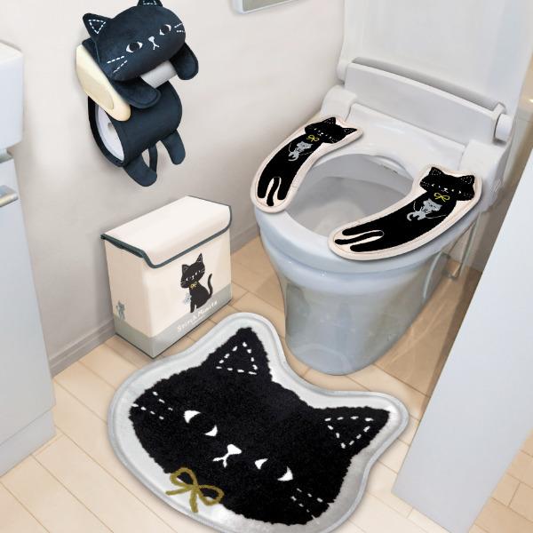 トイレマット ねこのミミッツ 滑り止め 玄関マット かわいい トイレ マット ねこ 黒猫 お弁当グッズのカラフルボックス 通販 Yahoo ショッピング