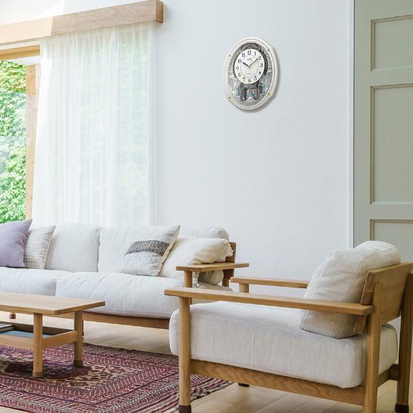 からくり時計 スモールワールドアルディN 電波時計 48曲収録 時計