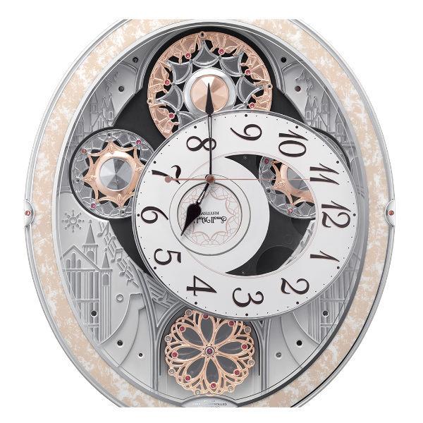 からくり時計 スモールワールドノエルNS ホワイト 電波時計 48曲収録