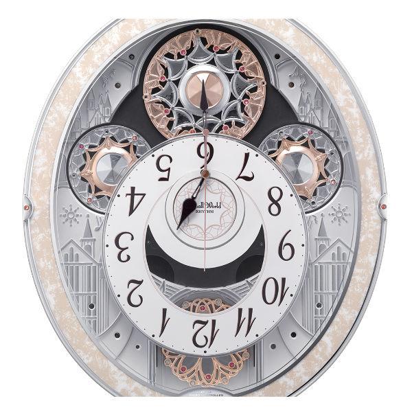 からくり時計 スモールワールドノエルNS ホワイト 電波時計 48曲収録