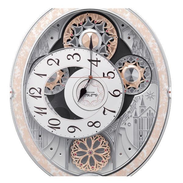 からくり時計 スモールワールドノエルNS ホワイト 電波時計 48曲収録