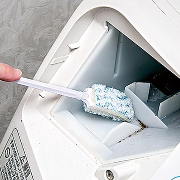 洗濯機 クリーナー すみっこクリーナー 2本入 洗濯機掃除 ブラシ 洗濯槽 トップ 洗剤 投入口 掃除 （ そうじ ミニブラシ ドア パッキン 汚れ コンパクト 隙間 ）