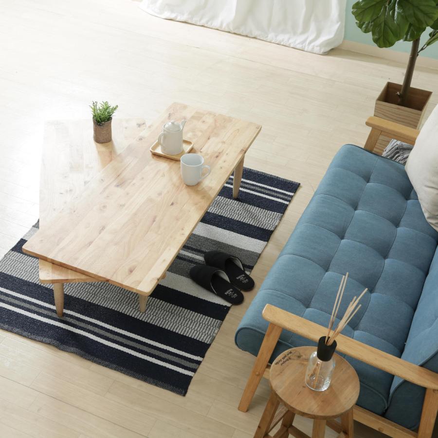 不二貿易（Fuji Boeki） センターテーブル 幅約120〜200cm 木製 ツイン