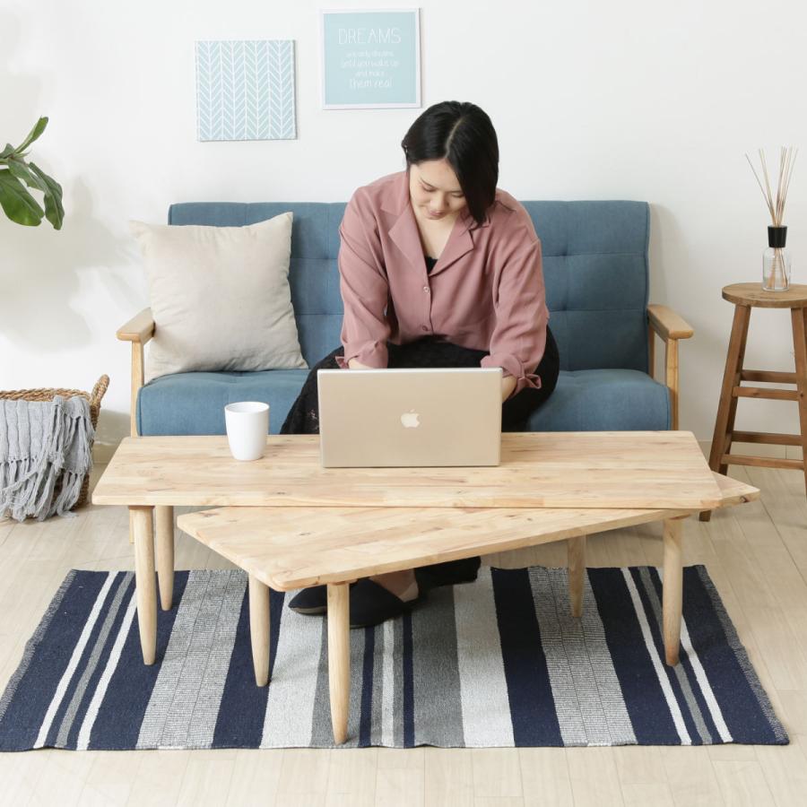 不二貿易（Fuji Boeki） センターテーブル 幅約120〜200cm 木製 ツイン