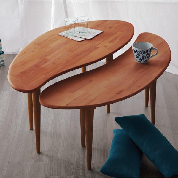 不二貿易（Fuji Boeki） センターテーブル 幅114cm 木製 天然木 サブ