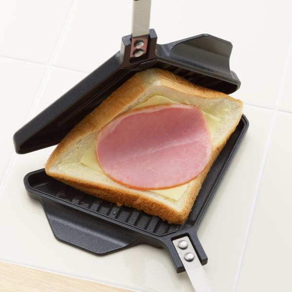 ヨシカワ ホットサンドメーカー ライト ガス火専用 直火式 1枚用