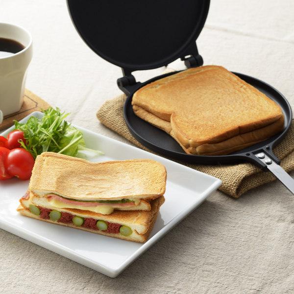 ヨシカワ サンドパン ガス火専用 あつあつマルチサンドパン 丸型