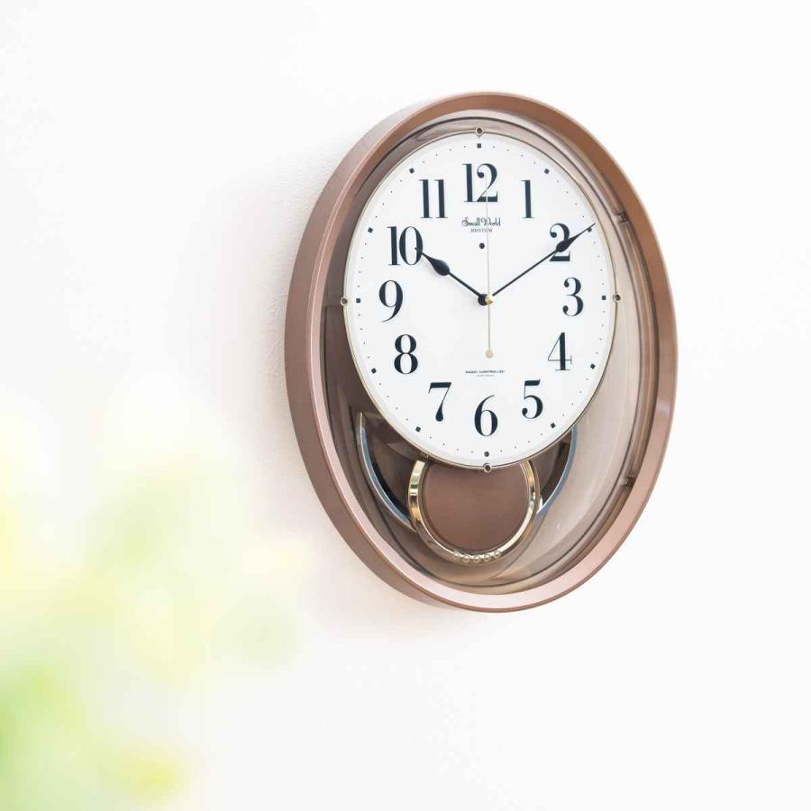 振り子時計 スモールワールドエアルS 18曲収録 電波 （ 掛時計 壁掛け