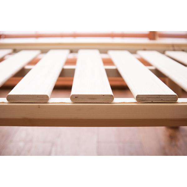 HAGiHARA（萩原） すのこベッド シングル 210cm 天然木 高さ調整