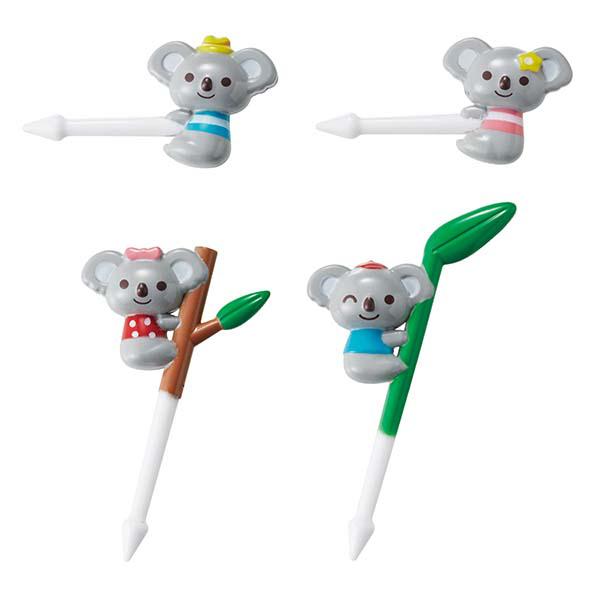 ピック コアラピック お弁当 動物 4本入 100 本物保証 お弁当ピック 弁当 デコ弁 子供 飾り ピンチョス 保育園 幼稚園 おかずピック