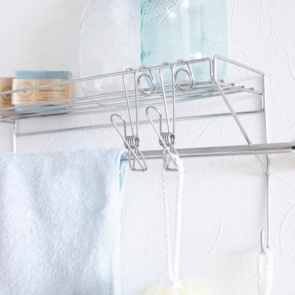 バスラック そのまま取付けられる タオルバーシェルフ ステンレス お風呂 収納 バス収納 タオル掛け タオルバー シェルフ お弁当グッズのカラフルボックス 通販 Yahoo ショッピング