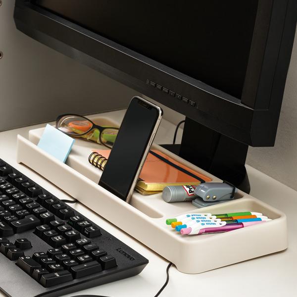 トレー 卓上 小物収納 オフィス デスク 机 （ パソコン 卓上収納 デスク周り デスク上 収納 スマホ タブレット スタンド モニター下 トレイ ）｜colorfulbox