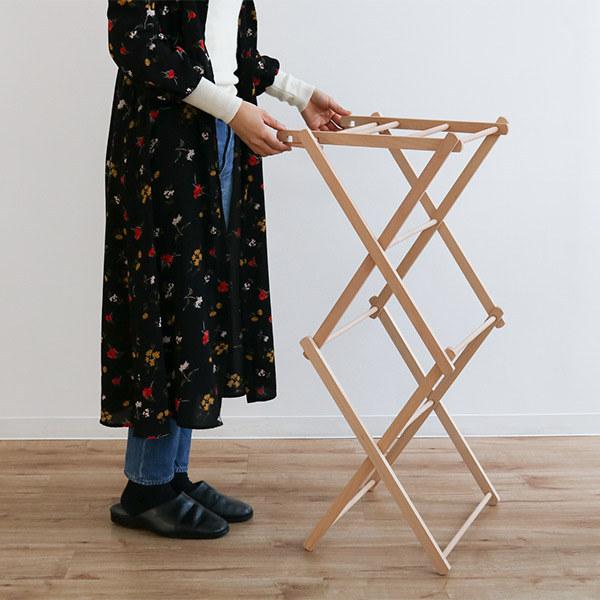 木製折り畳み洗濯物干し　ザラホーム 洗濯物干し Clothes Dryer mini 物干し 室内 折りたたみ 折り畳み