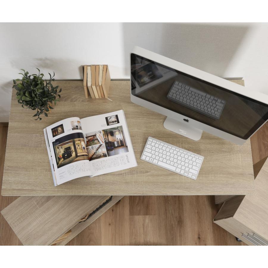 不二貿易（Fuji Boeki） ワークデスク チェスト ラック 3点セット 幅