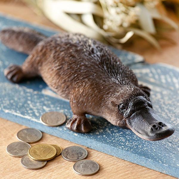 カモノハシ 貯金箱 リアル オブジェ 置物 インテリア （ 雑貨 動物