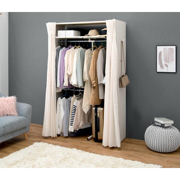 HAGiHARA（萩原） 伸縮 クローゼットハンガーラック ハイタイプ