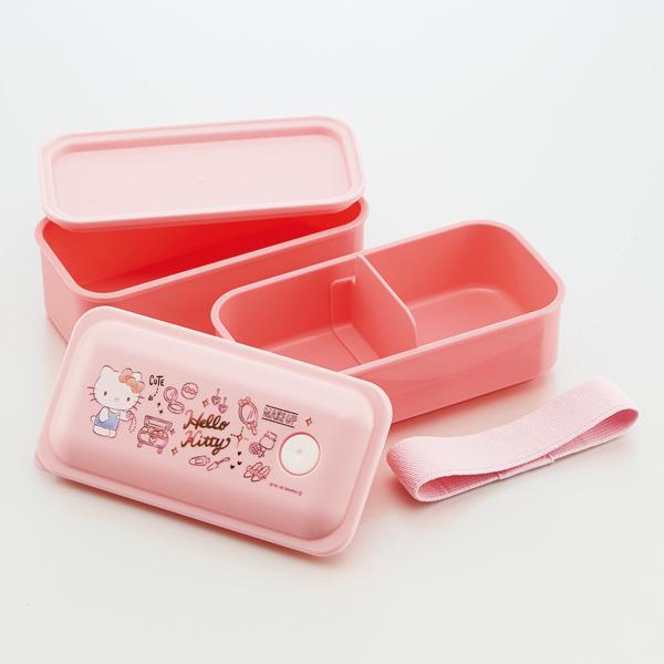 スケーター 弁当箱 2段 抗菌 550ml パッキン一体型 ハローキティ