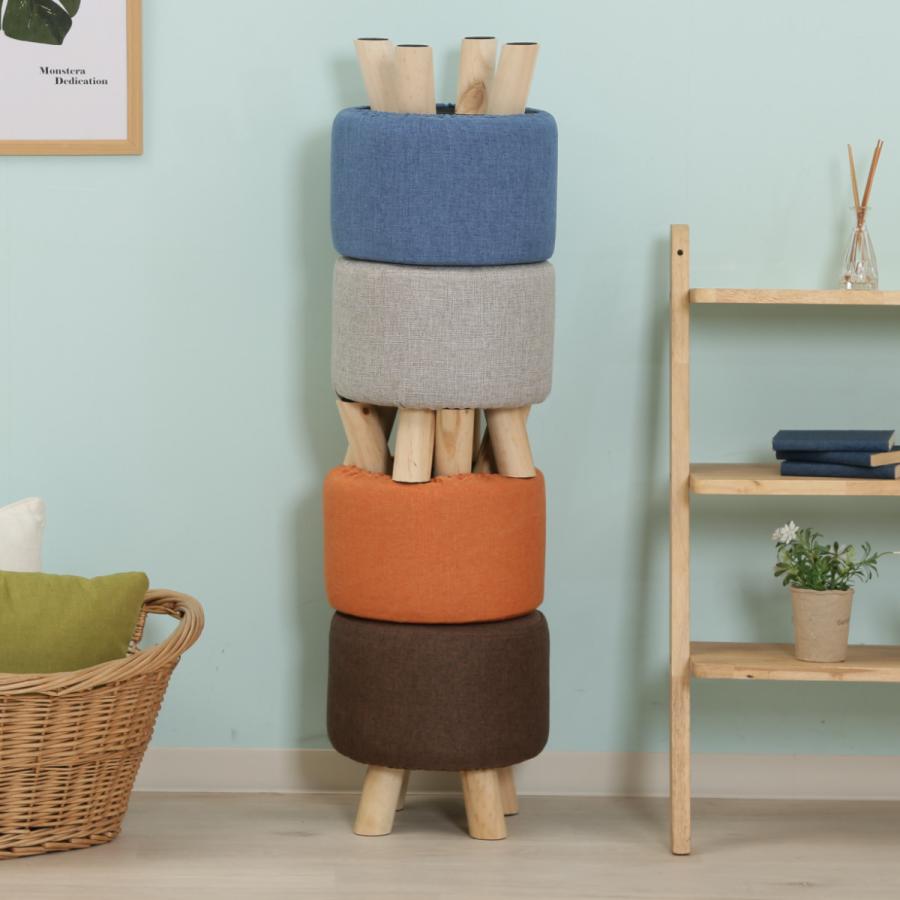 不二貿易（Fuji Boeki） スツール 木製 円型 幅28cm ミニスツール