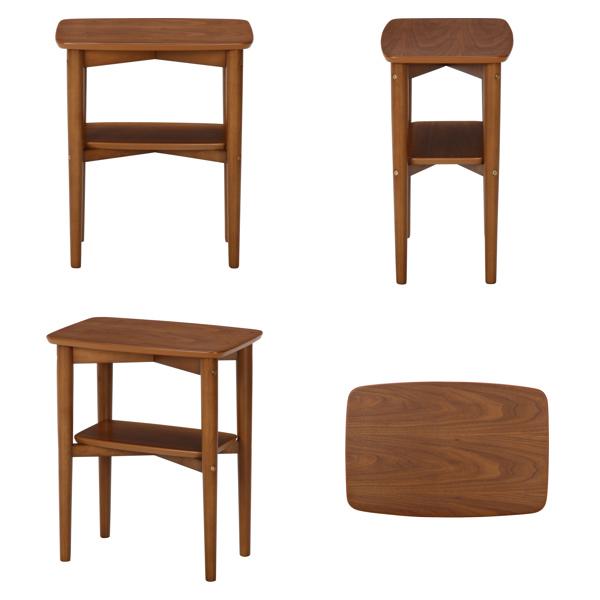 不二貿易（Fuji Boeki） サイドテーブル 高さ53cm 木製 テーブル