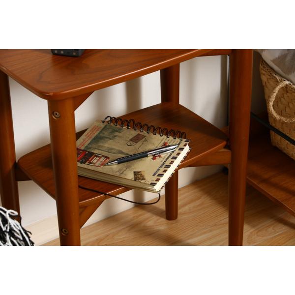 不二貿易（Fuji Boeki） サイドテーブル 高さ53cm 木製 テーブル