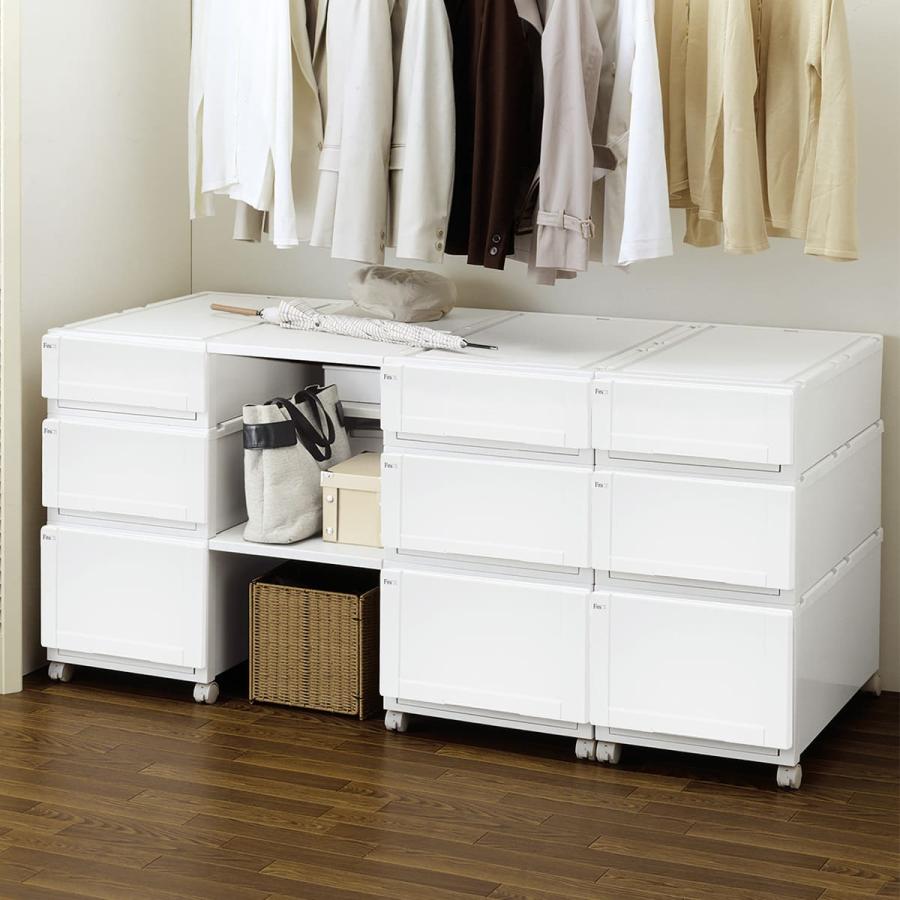 Fits 収納ケース 幅45×奥行55×高さ25cm ホワイト フィッツ フィッツ