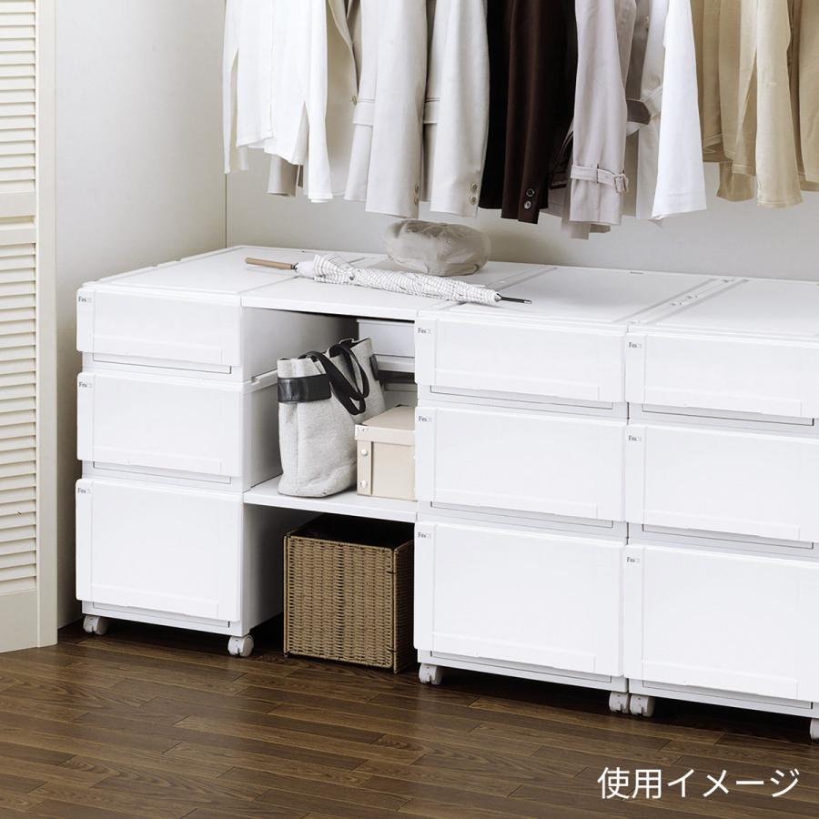 専用棚 フィッツユニットケースL ホワイト 奥行74cm専用 ハーフ棚 2枚入り Fits フィッツ （ フィッツユニット 対応 棚 幅39cm 専用パーツ オプション 収納 ）｜colorfulbox｜05