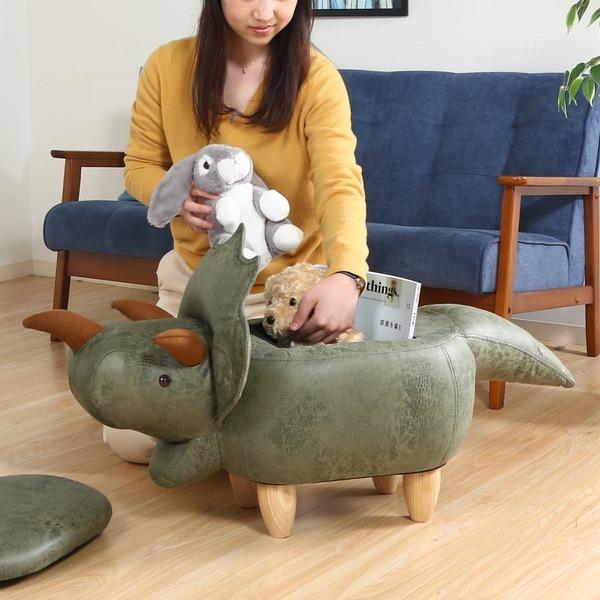 不二貿易（Fuji Boeki） アニマルスツール 恐竜 収納 スツール 動物