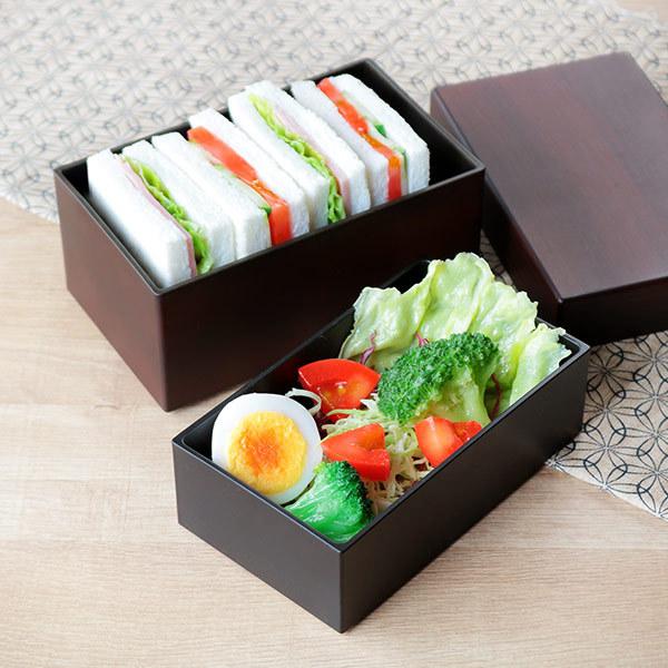 お弁当箱 2段 650ml 680ml 980ml 3way はこべん 木目塗 ランチボックス