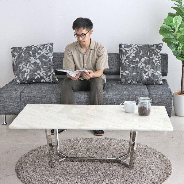 マーブル調ホワイトセンターテーブル 30073_01.jpg