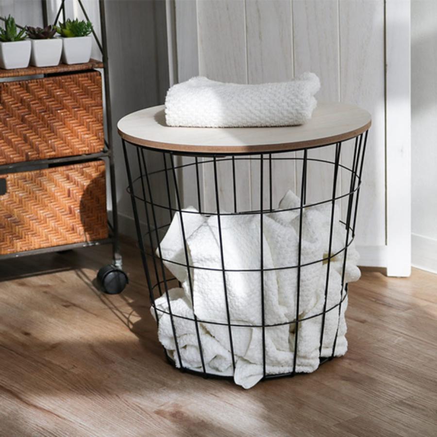 ちどり産業 ランドリーバスケット ふた付きランドリーバスケット