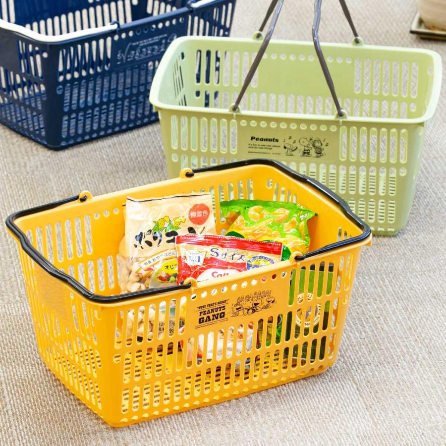 錦化成 バスケット 同色3個セット 収納 スヌーピー ショッピング