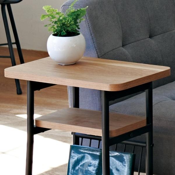 弘益 サイドテーブル 高さ56cm ミルド ソファサイド ベッドサイド